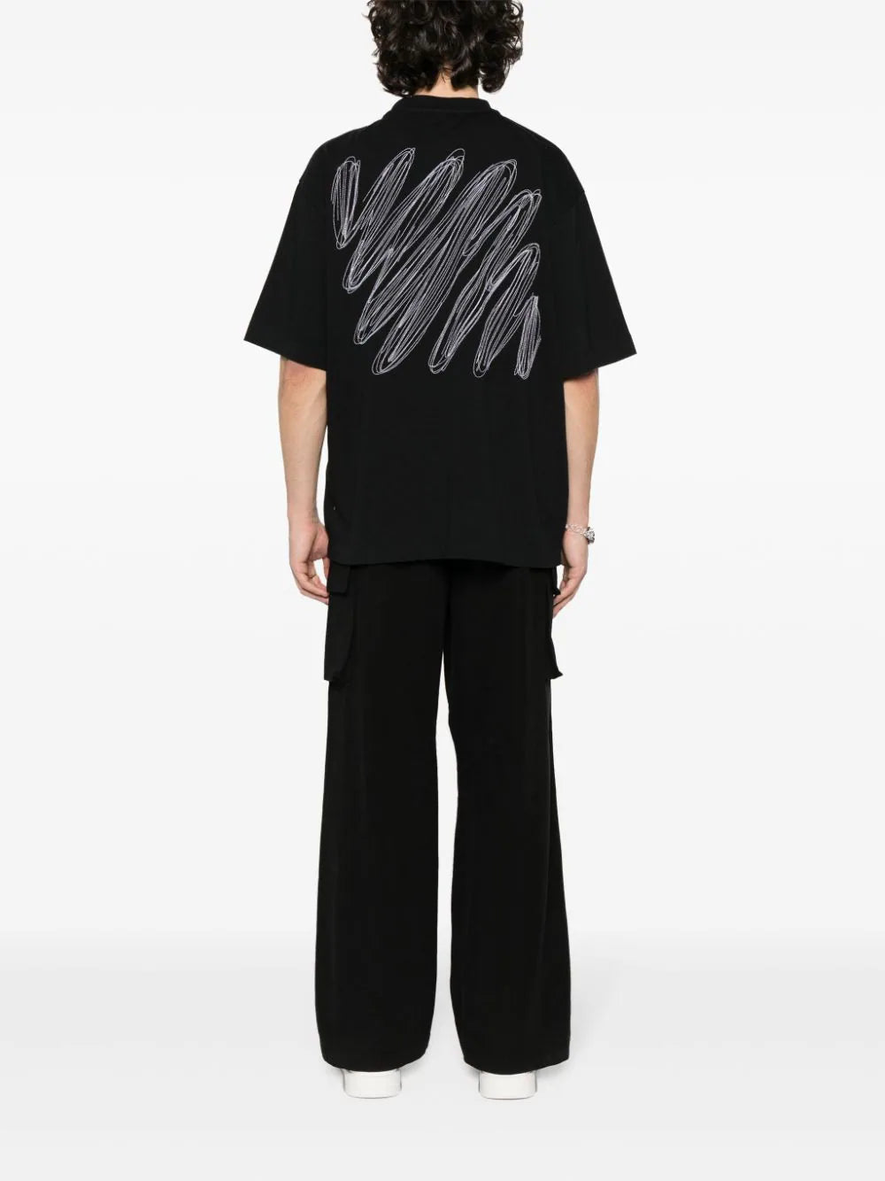 Playera Off-White con motivo Scribble Diags