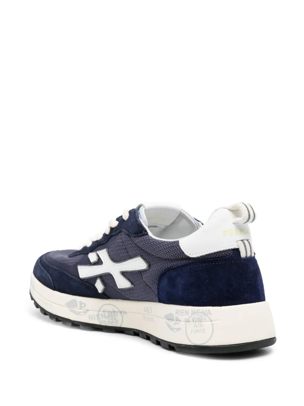 Premiata tenis bajos con aplique del logo