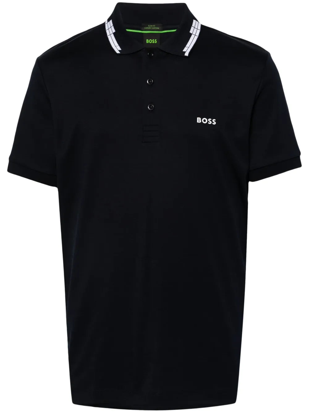BOSS playera tipo polo con logo engomado