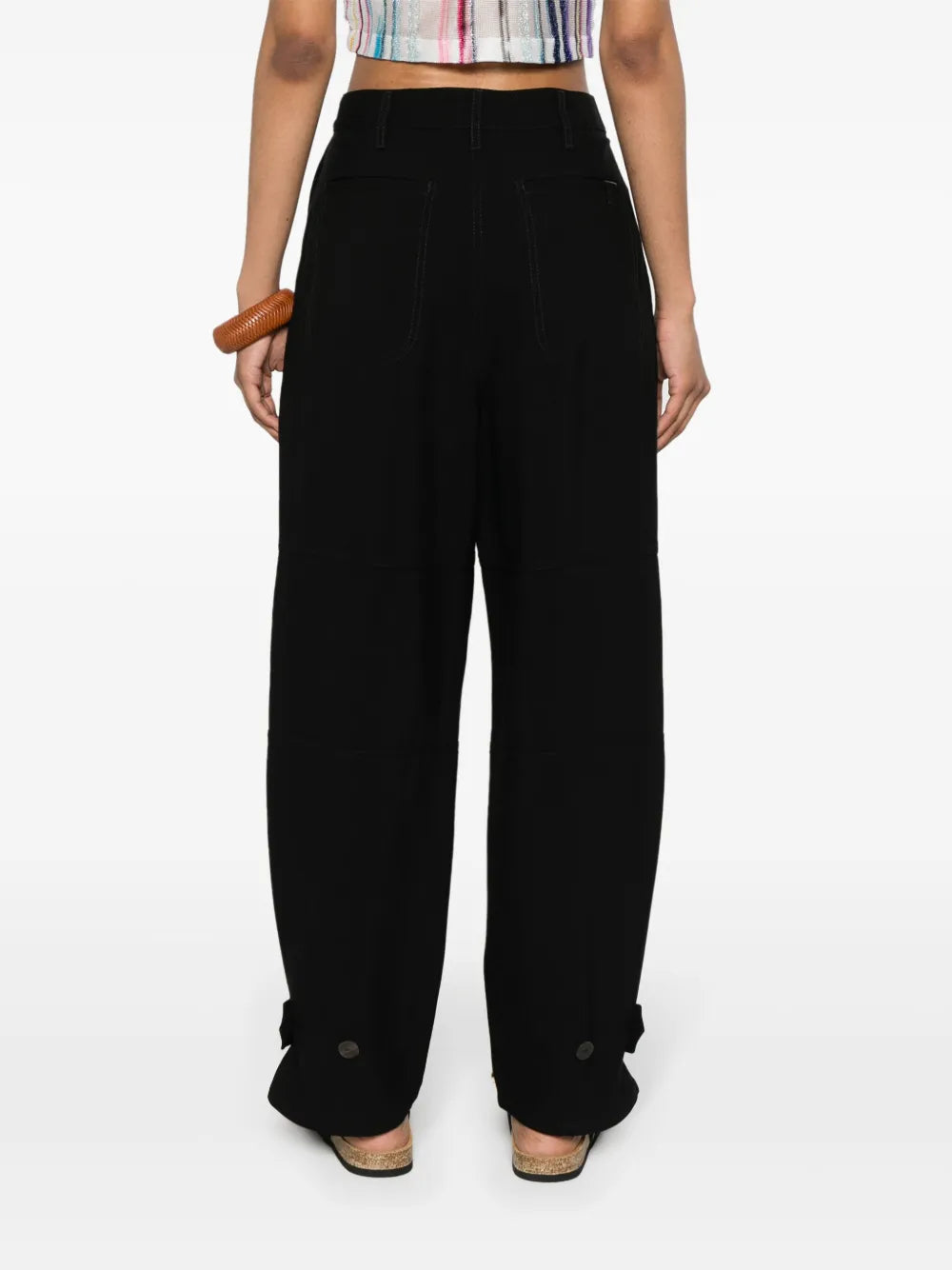 LOEWE pantalones tapered con etiqueta Anagram