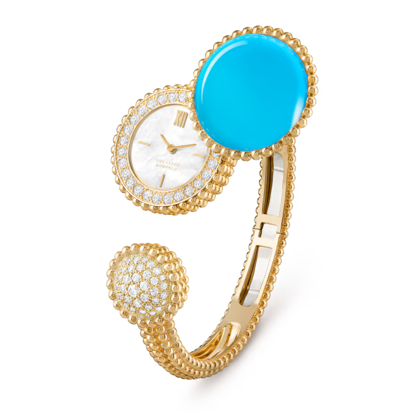 Reloj Van Cleef & Arpels secreto Perlée Toi & Moi, modelo pequeño