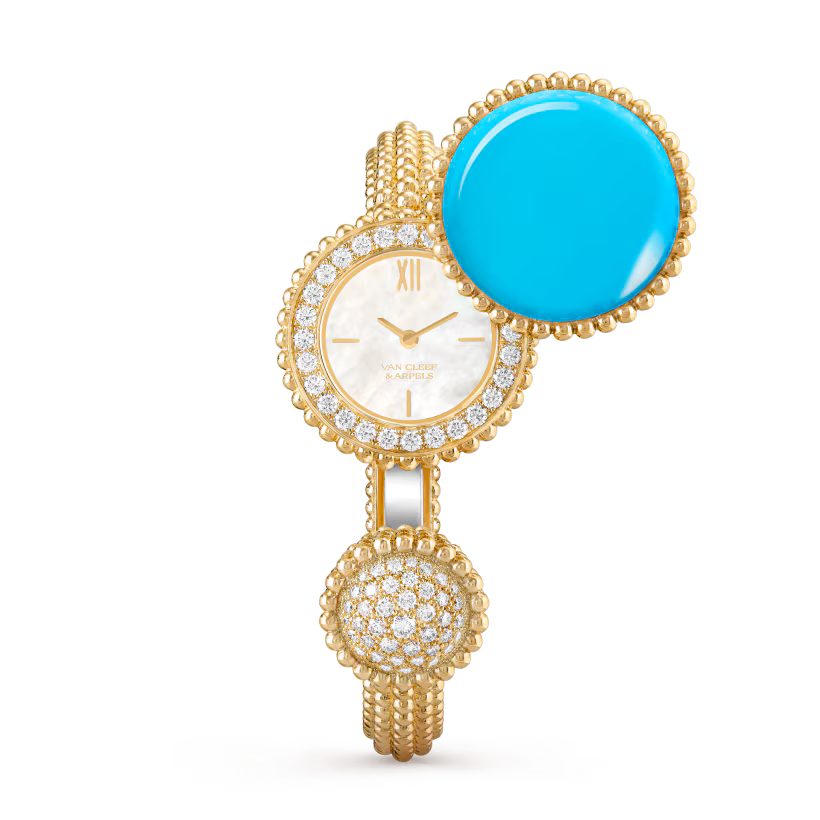 Reloj Van Cleef & Arpels secreto Perlée Toi & Moi, modelo pequeño
