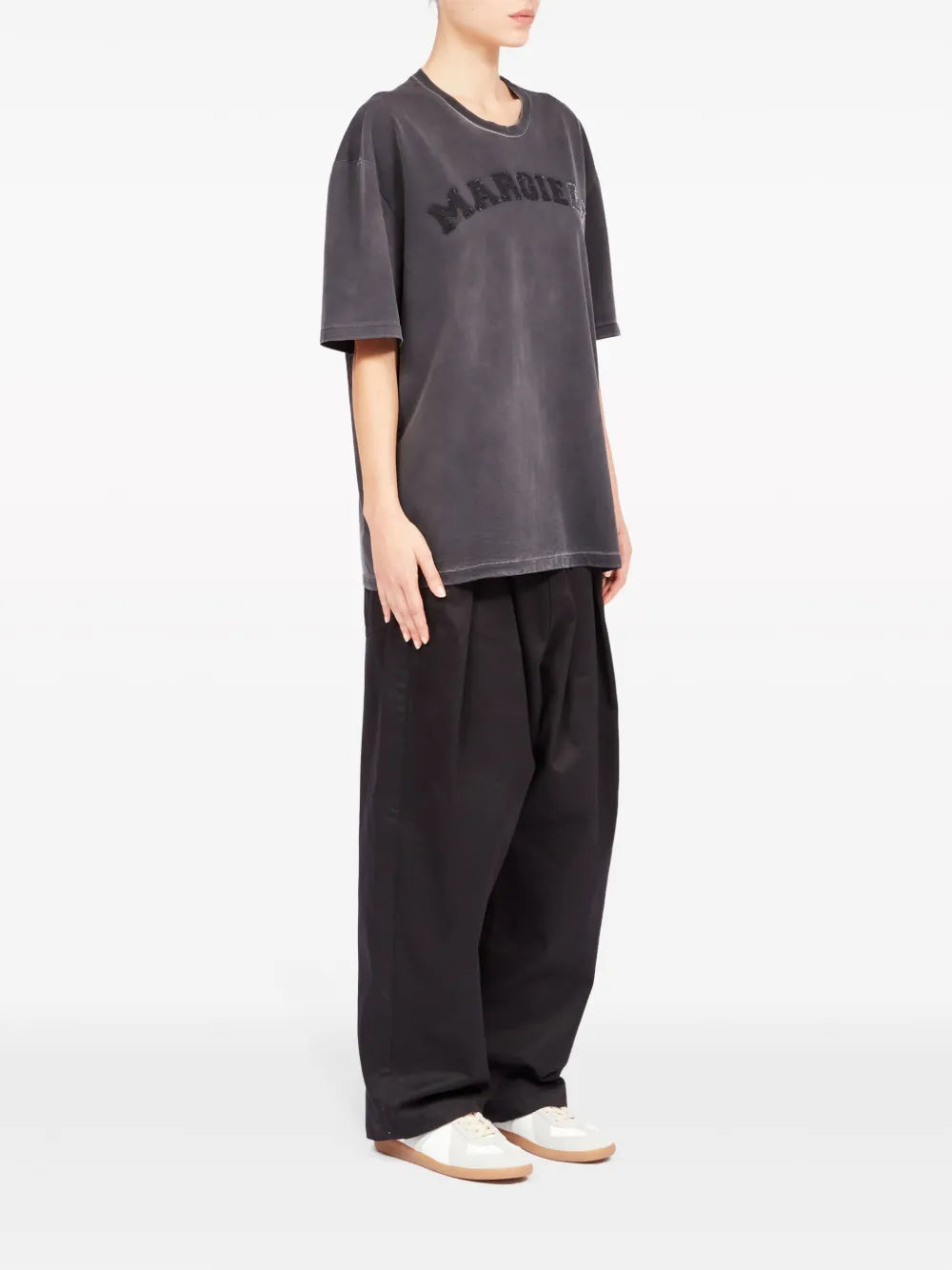Maison Margiela playera con logo bordado - Negro - imagen 3