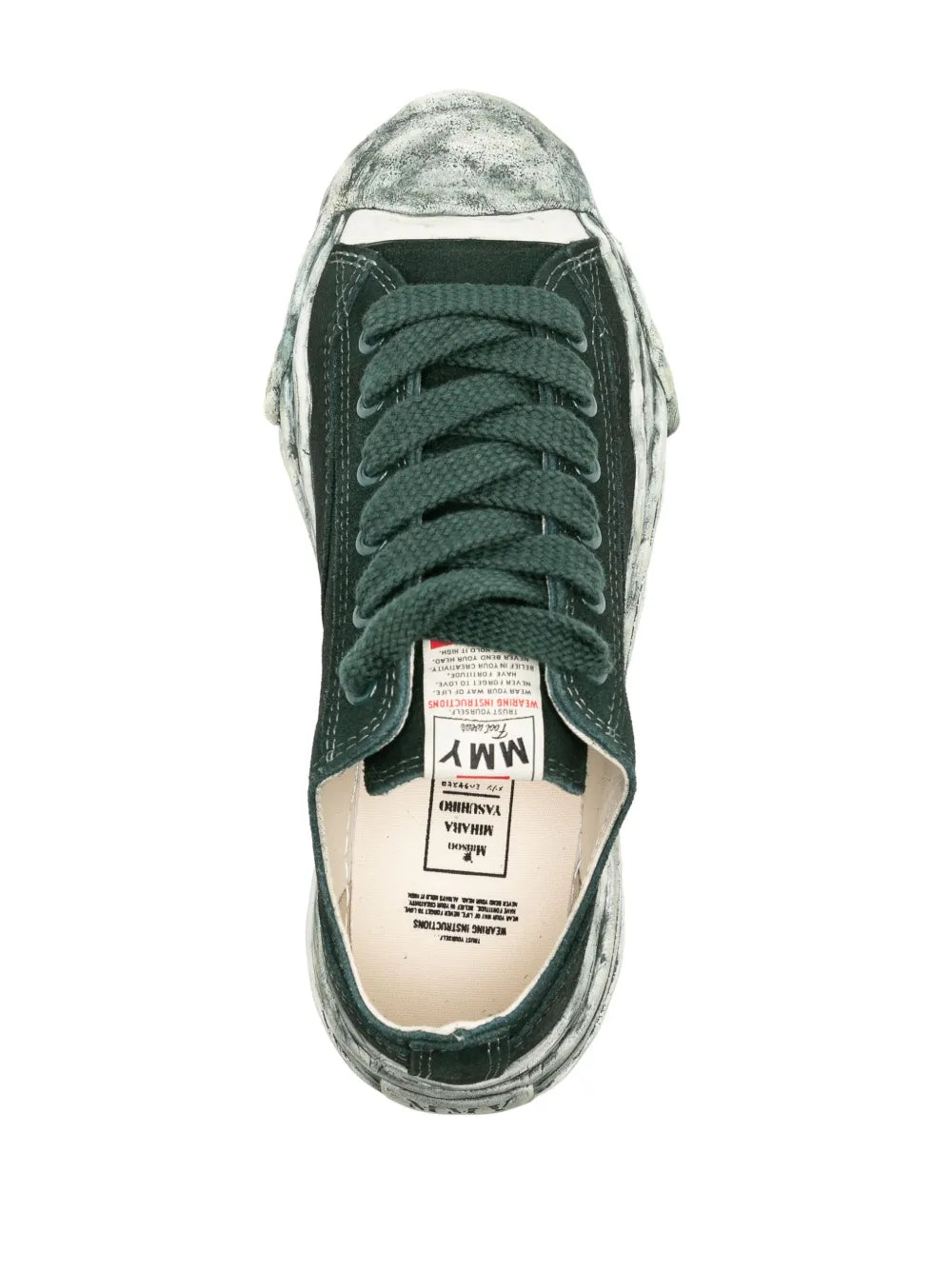 Maison MIHARA YASUHIRO tenis bajos Hank - verde