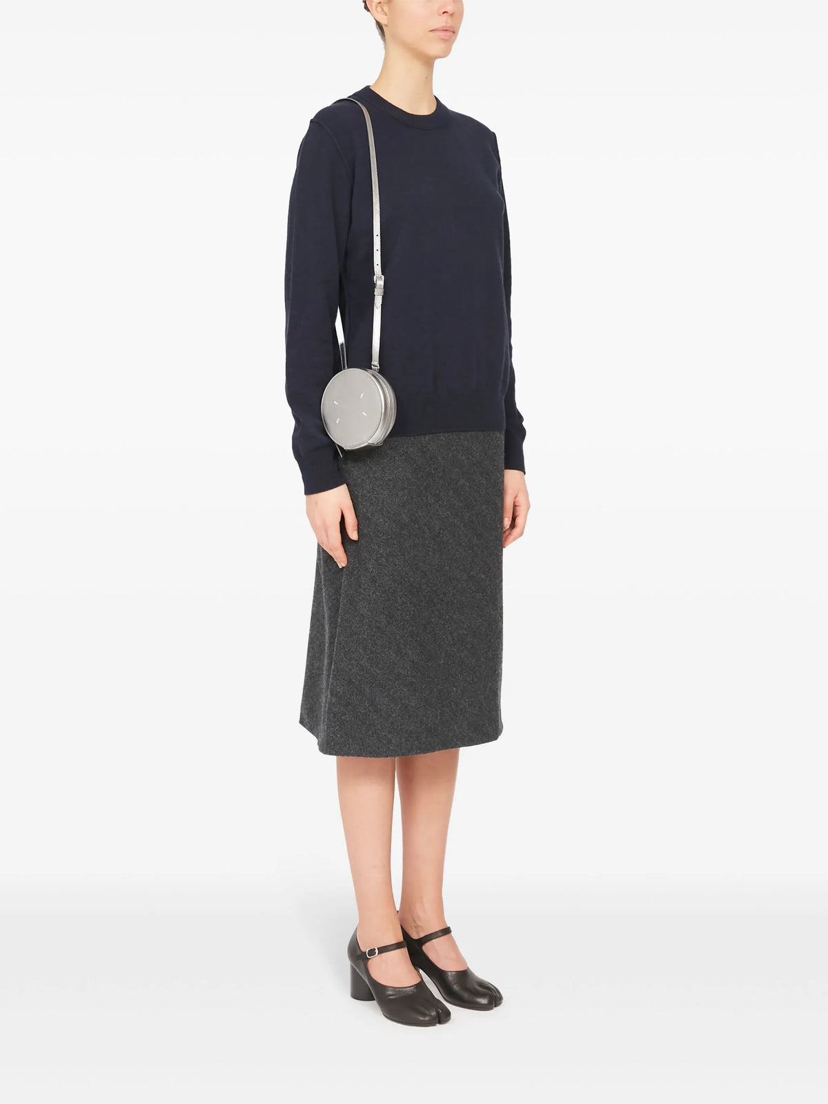 Maison Margiela bolsa circular mini - Plateado - imagen 2