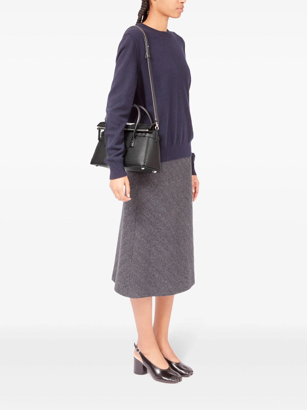 Maison Margiela tote 5AC mediana - Negro - imagen 2