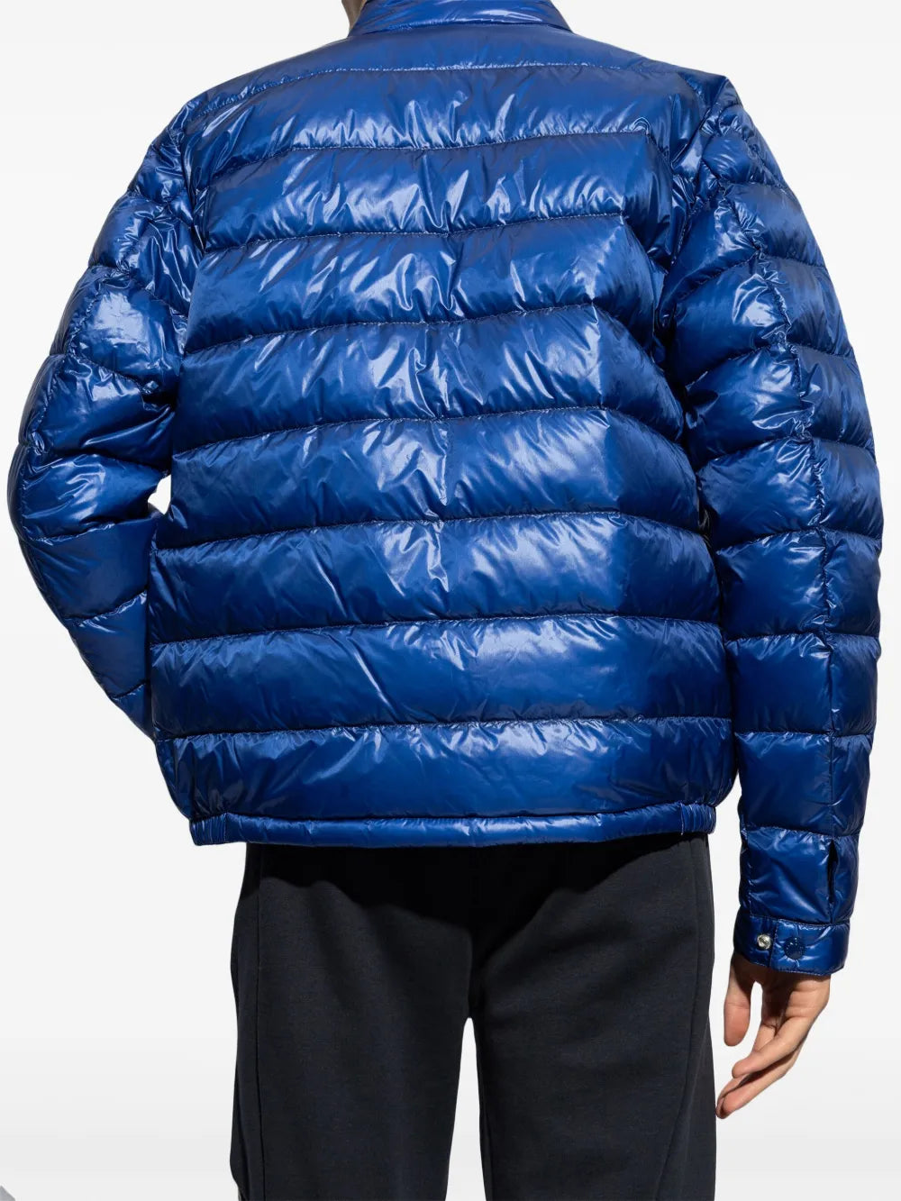 Moncler chamarra capitonada con acabado metalizado