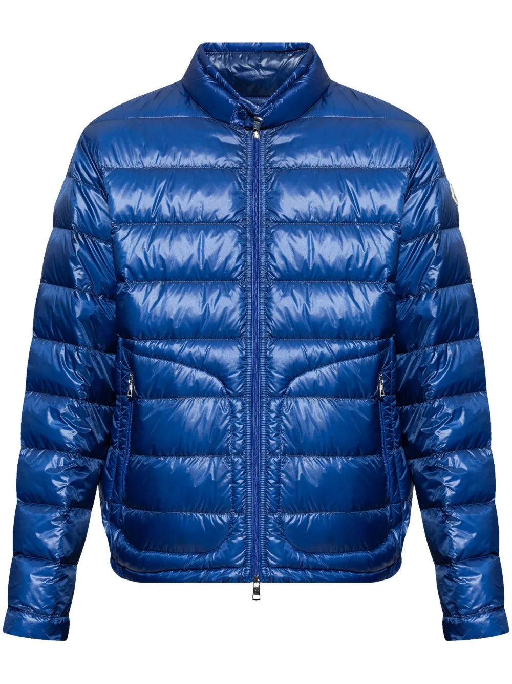 Moncler chamarra capitonada con acabado metalizado