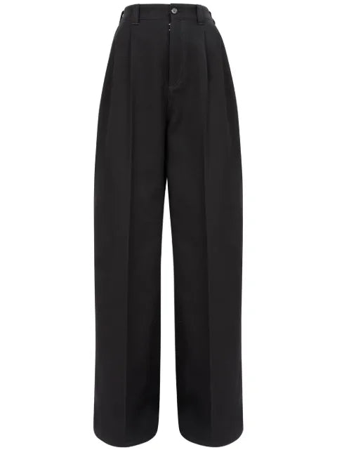 Maison Margiela pantalones anchos con tiro alto y pinzas - imagen 1