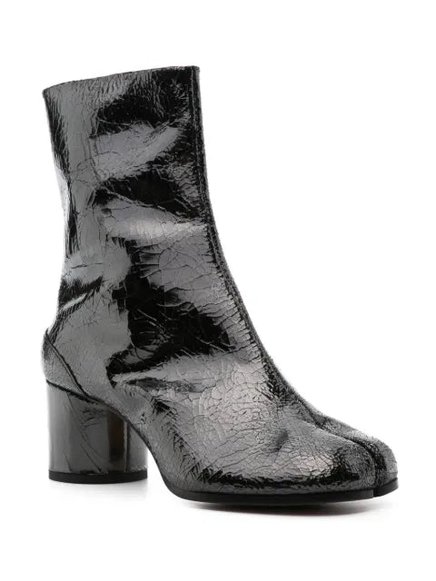 Maison Margiela botines Tabi con efecto de espejo - Negro - vista 2
