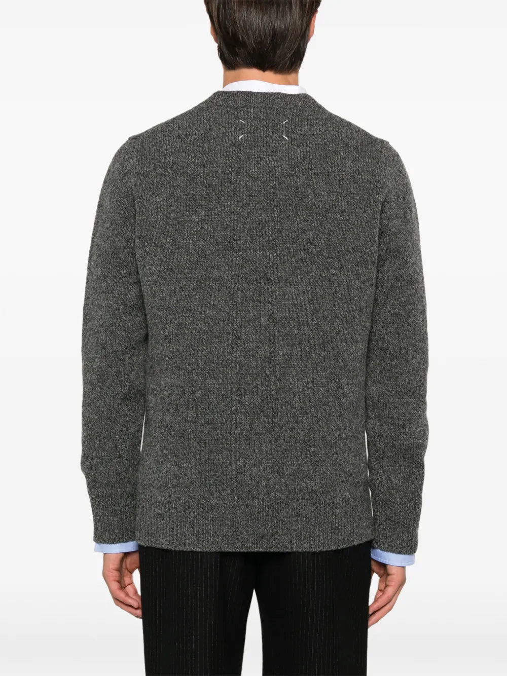 Maison Margiela suéter con cuello redondo - Gris - imagen 4