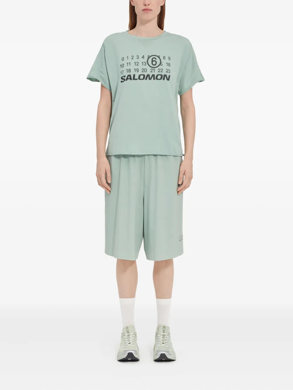 MM6 Maison Margiela X Salomon playera con logo estampado de MM6 Maison Margiela x Salomon - Verde - imagen 2