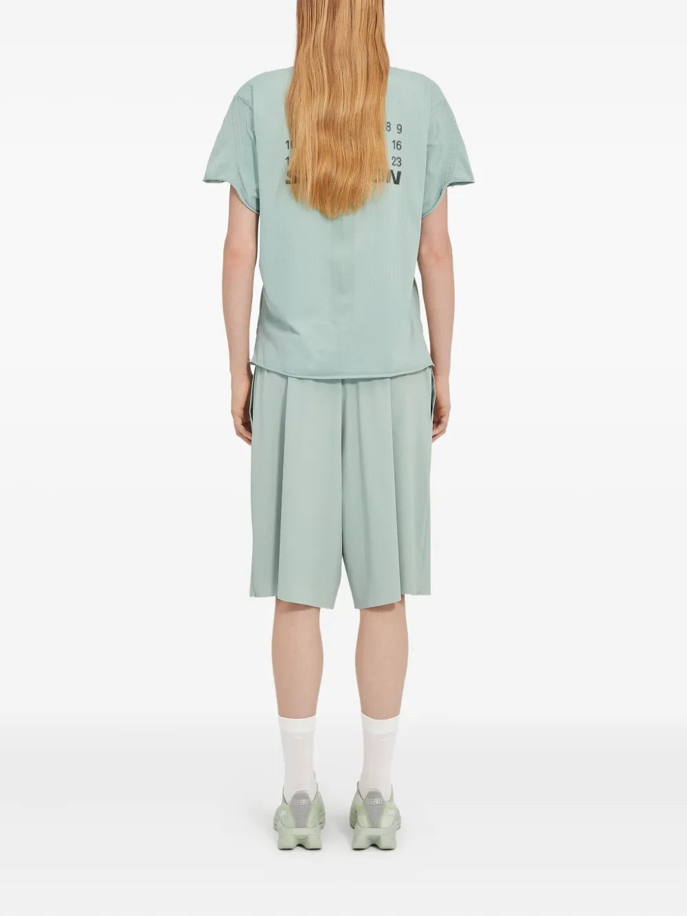 MM6 Maison Margiela X Salomon playera con logo estampado de MM6 Maison Margiela x Salomon - Verde - imagen 4