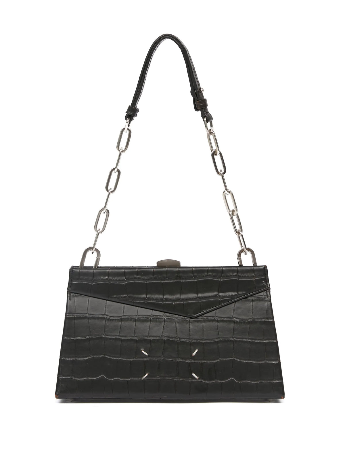 Maison Margiela bolsa de hombro Snatched pequeña - Negro - imagen 2
