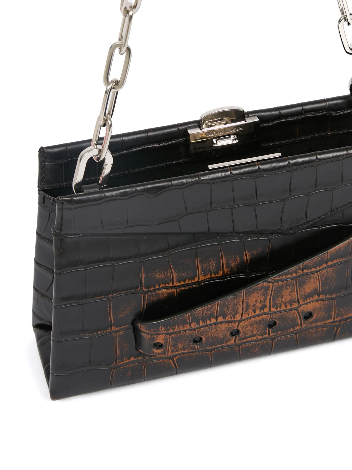 Maison Margiela bolsa de hombro Snatched pequeña - Negro - imagen 4