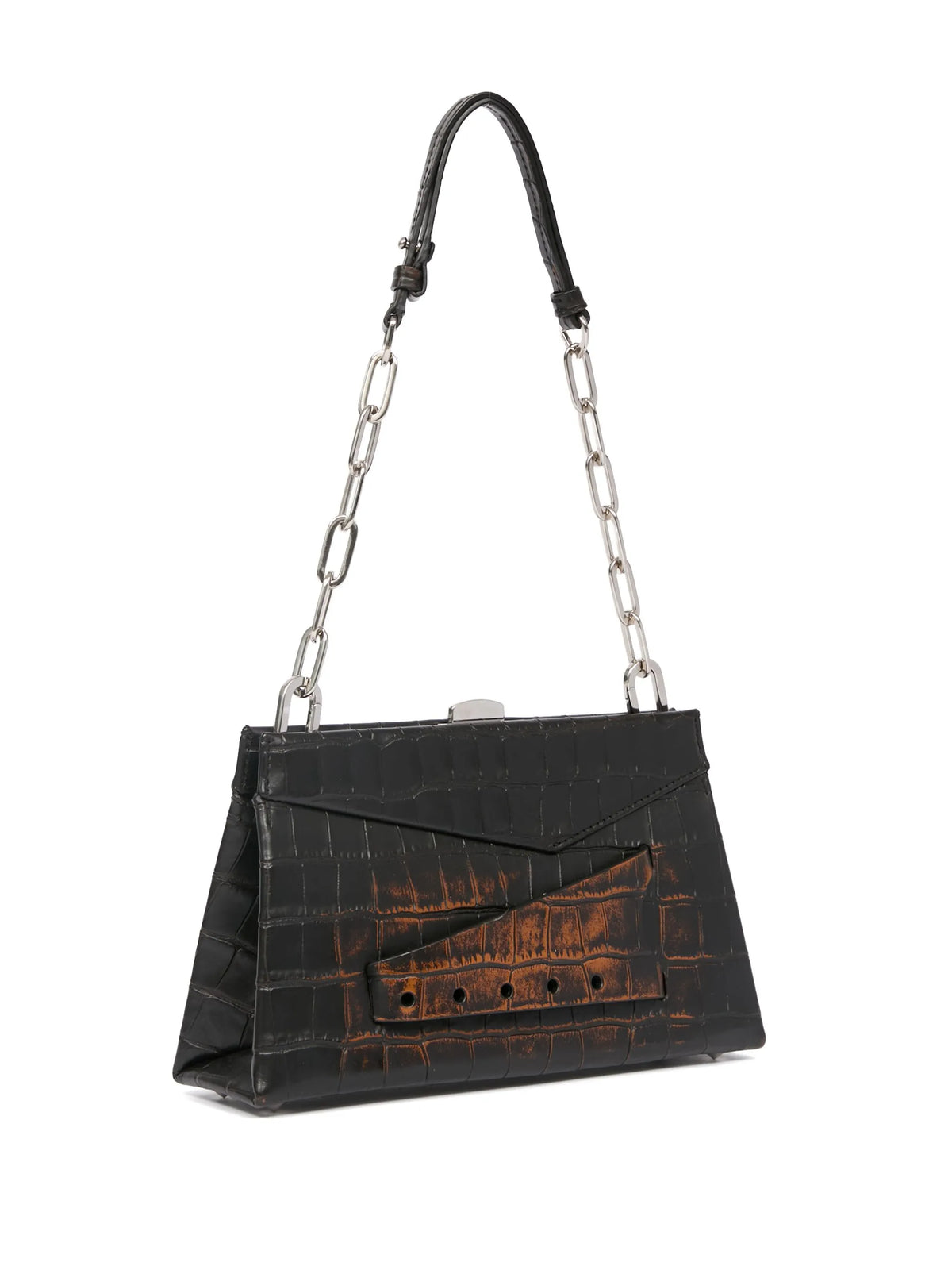 Maison Margiela bolsa de hombro Snatched pequeña - Negro - imagen 3