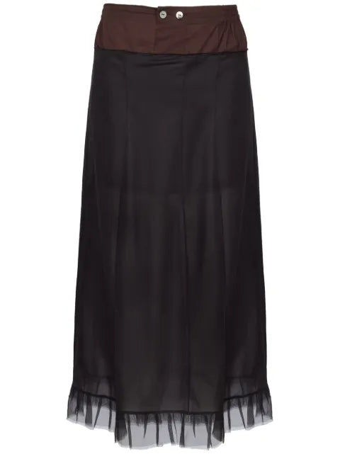 Maison Margiela falda midi de tul - imagen 1