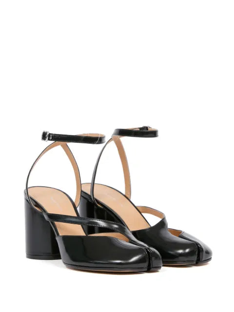 Maison Margiela zapatillas Tabi de piel - Negro - vista 2