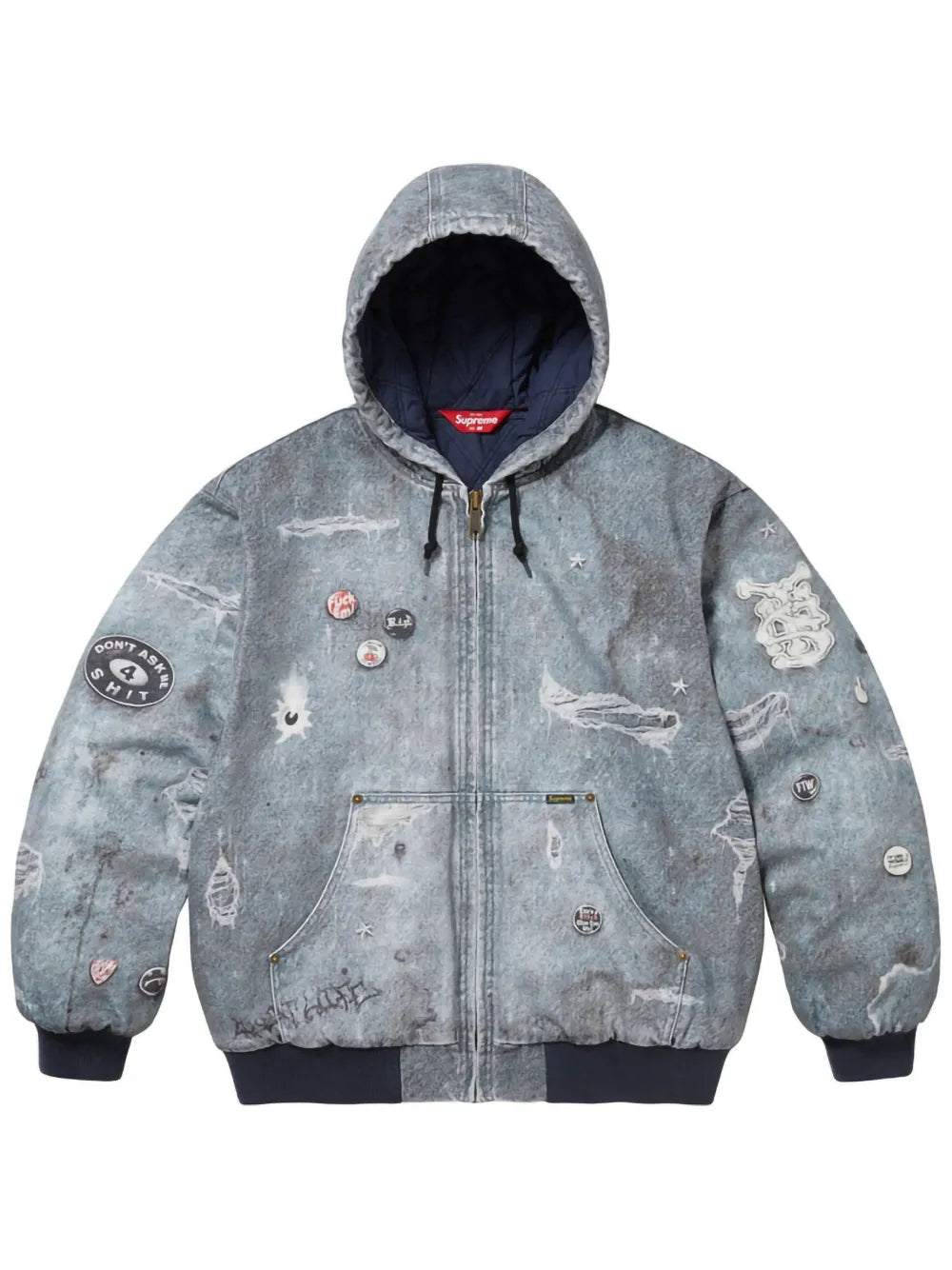 Supreme chamarra bomber Trompe L'oeil - Azul - imagen 1