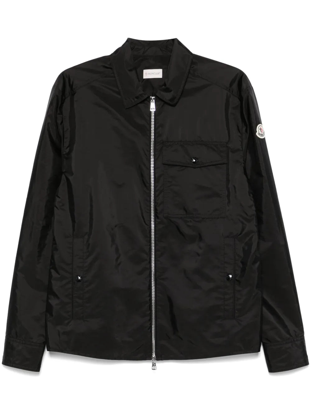 Moncler chamarra con parche del logo