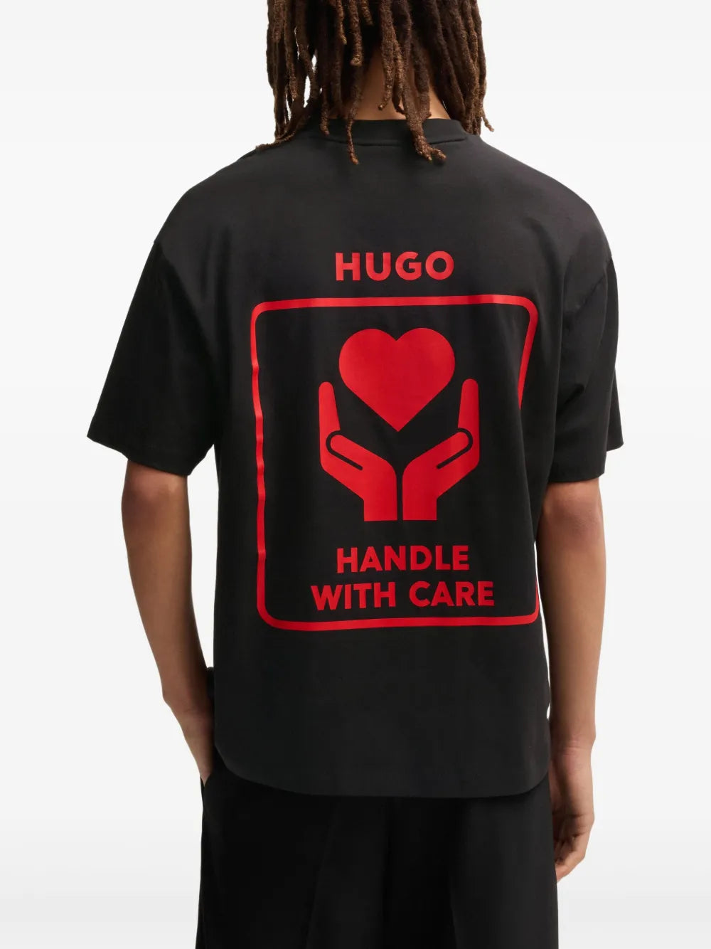 HUGO playera con cuello redondo
