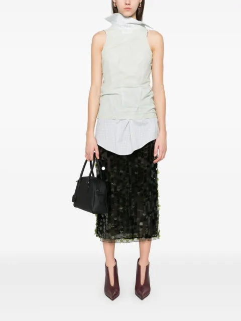 Maison Margiela camisa sin mangas con cuadros estampados - imagen 2
