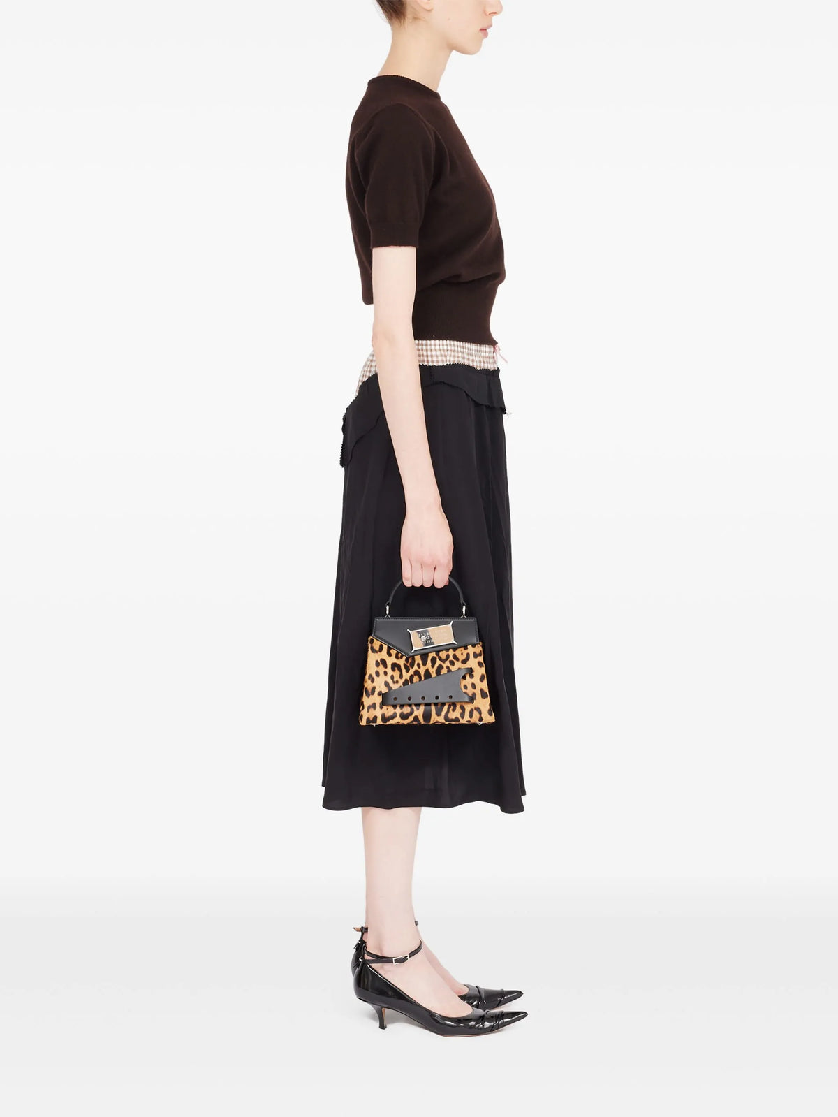 Maison Margiela bolsa de mano Snatched pequeña - Marrón - imagen 2