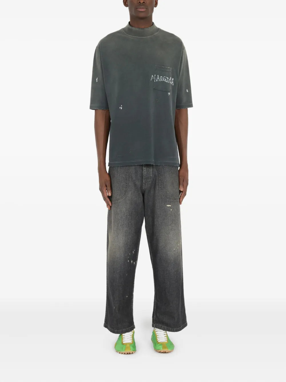 Maison Margiela playera con logo estampado - Gris - imagen 2