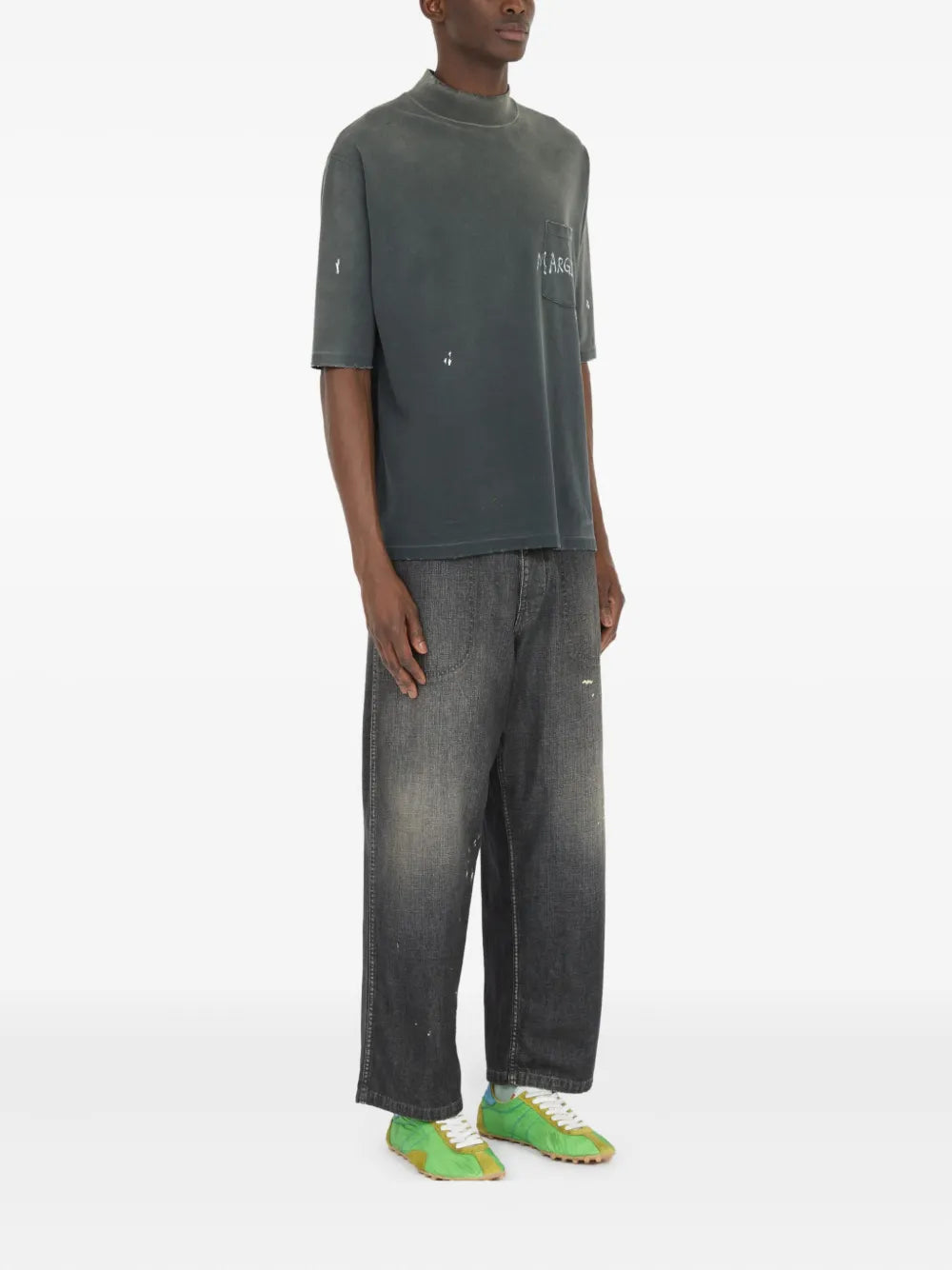 Maison Margiela playera con logo estampado - Gris - imagen 3