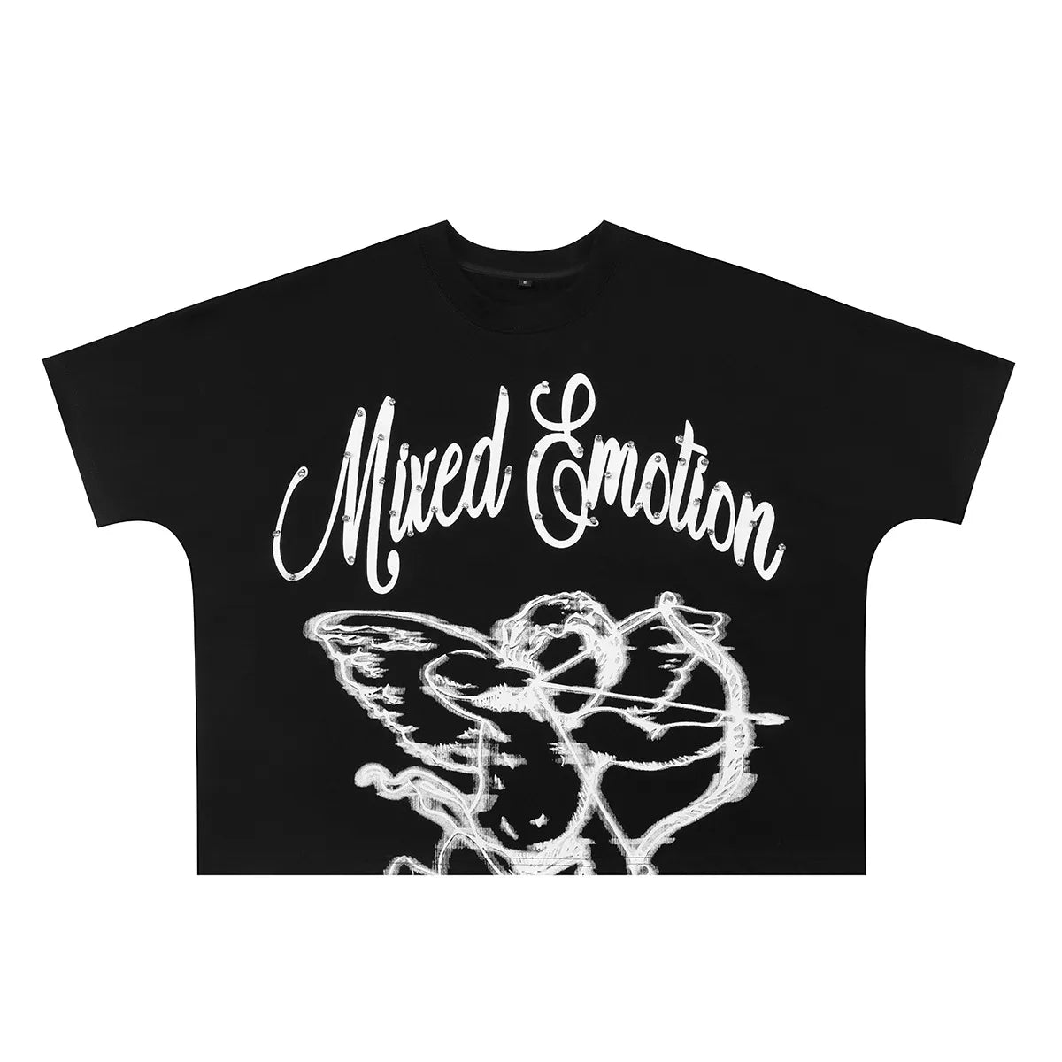 Mixed Emotion Distorted Cherub Sketch T-Shirt
