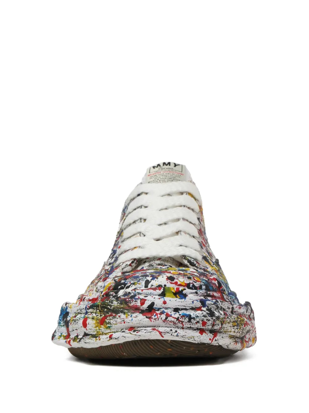 Maison MIHARA YASUHIRO tenis con efecto de salpicaduras de pintura - blanco