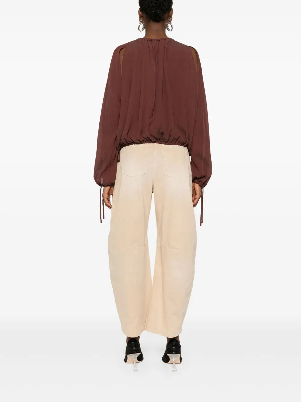 LOEWE blusa de tejido seersucker