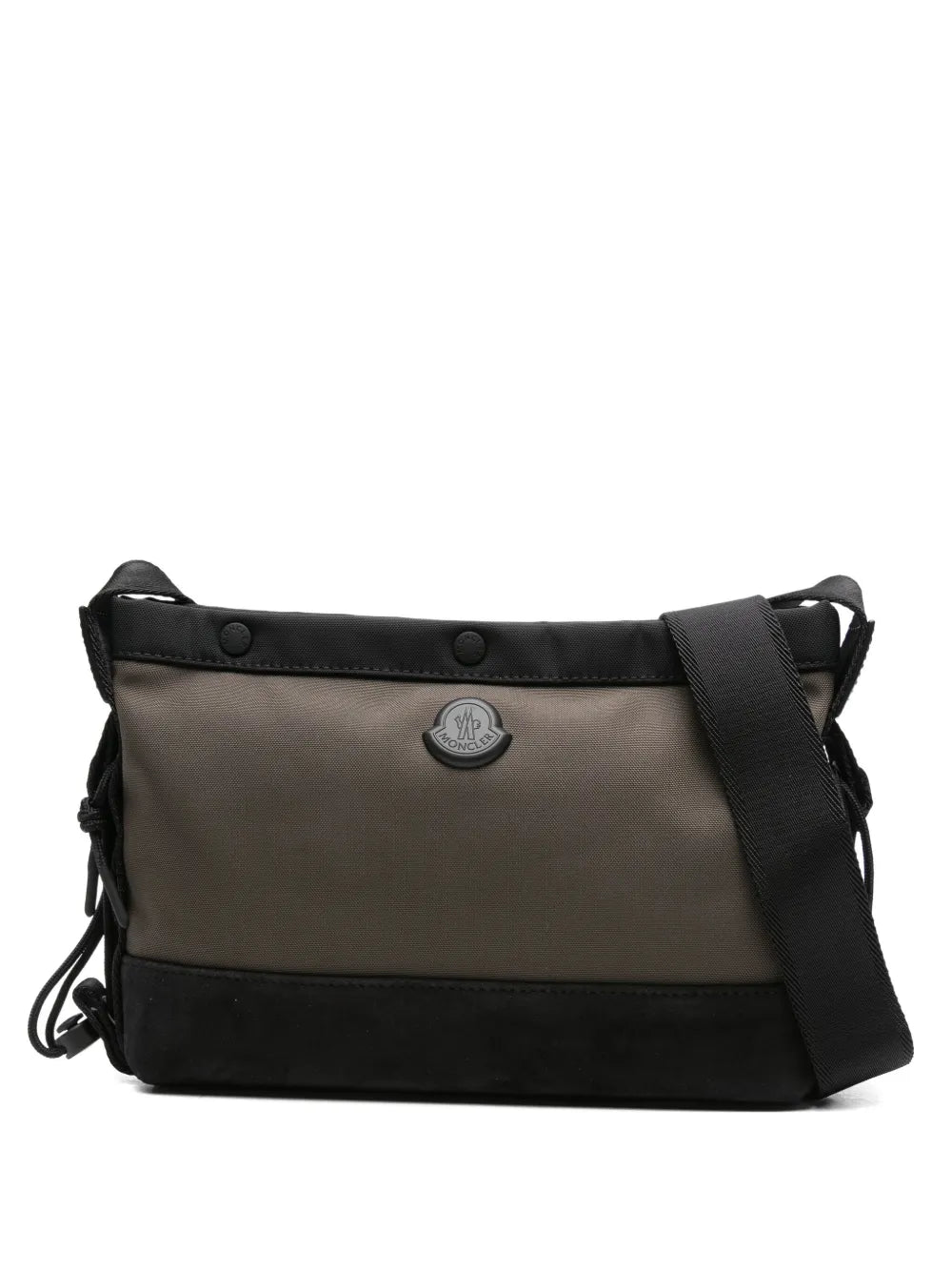 Moncler mochila tipo mensajero con placa del logo