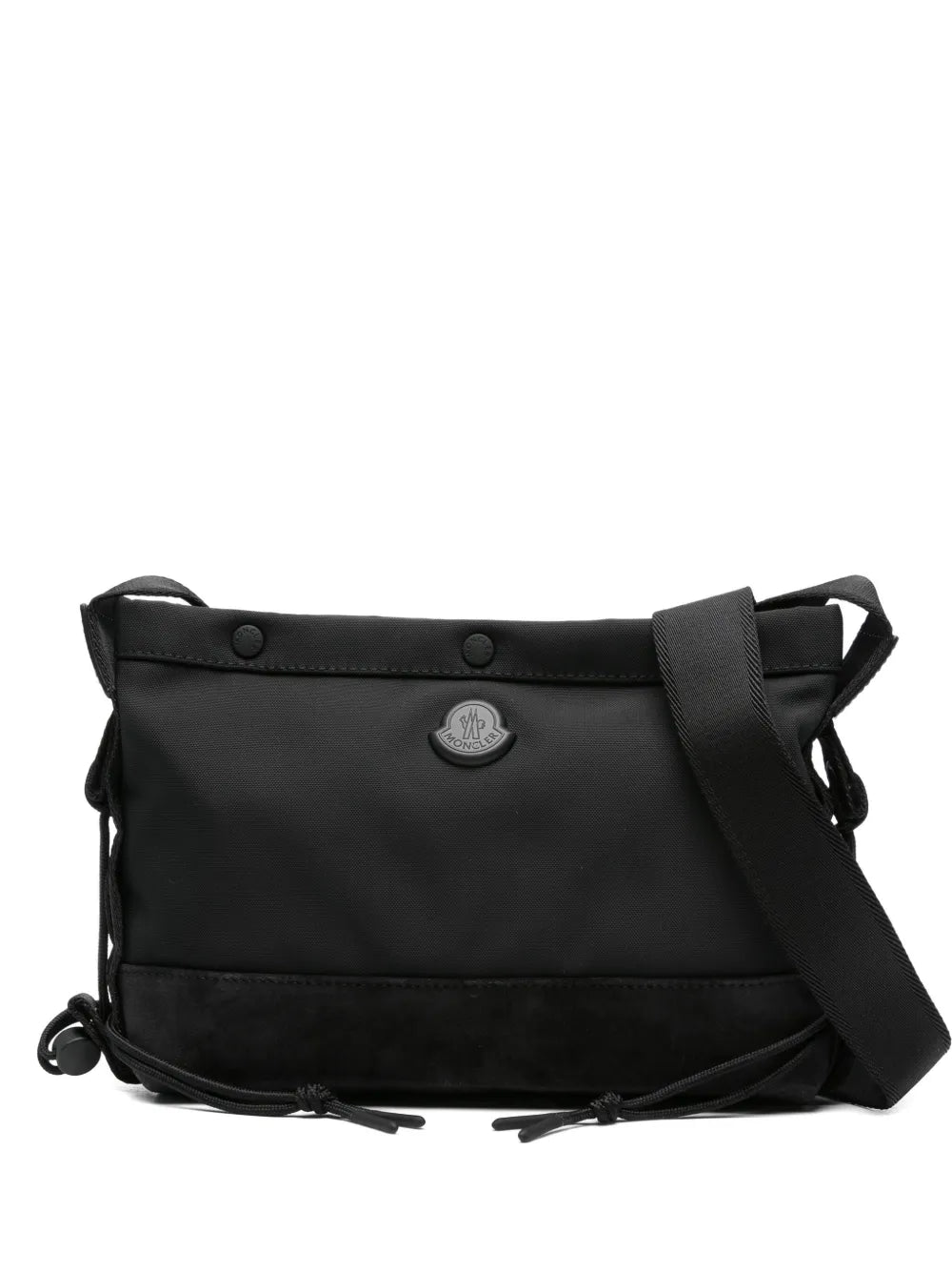 Moncler mochila tipo mensajero con placa del logo