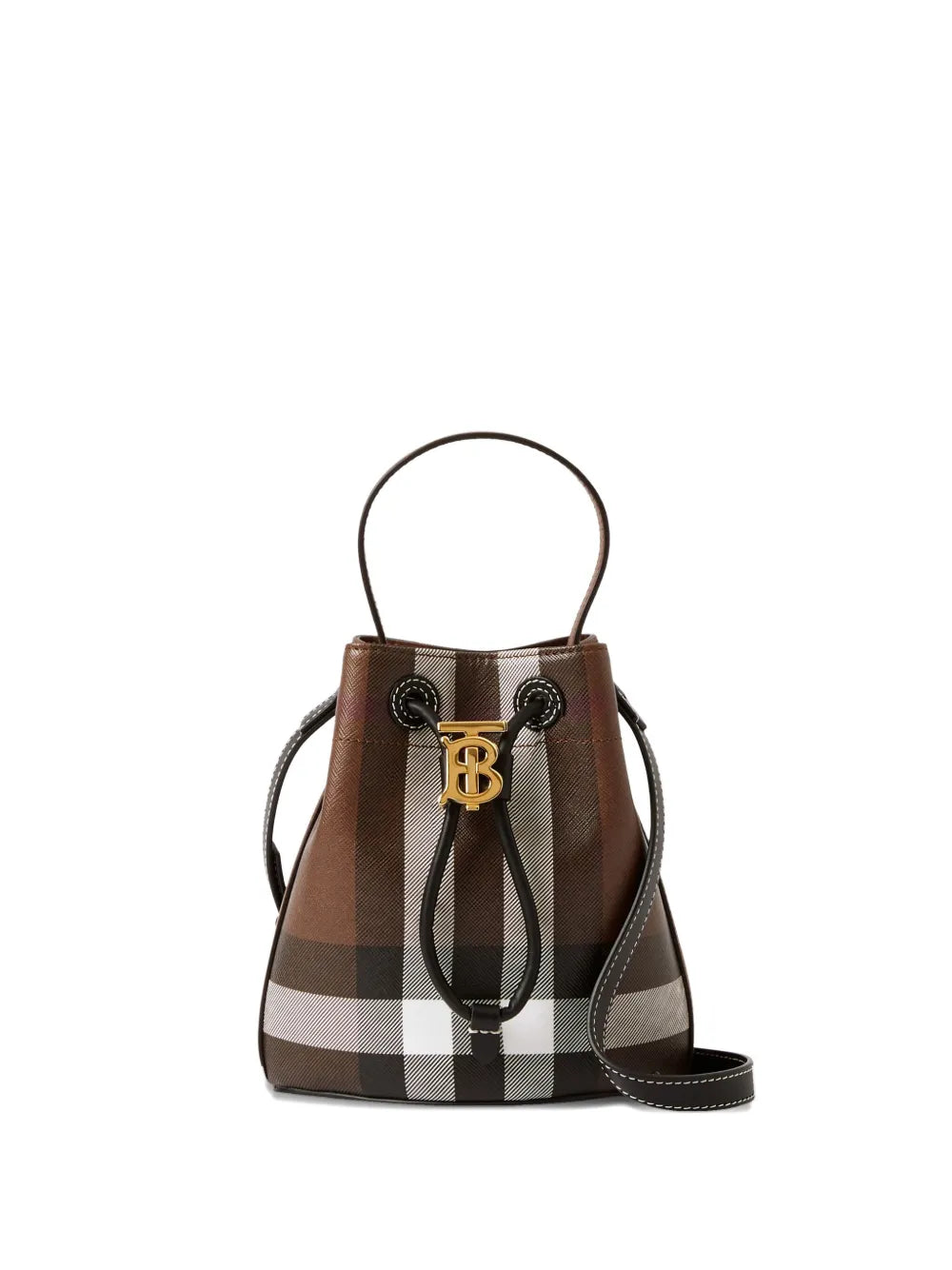 Burberry bolsa bucket con placa TB