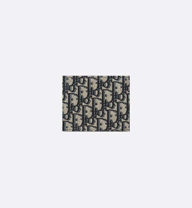 Cartera compacta Dior Oblique en jacquard