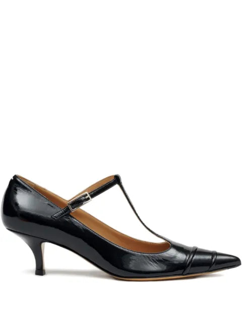 Maison Margiela zapatillas Kinkies de charon con barra en T y tacón de 55mm - Negro - vista 1