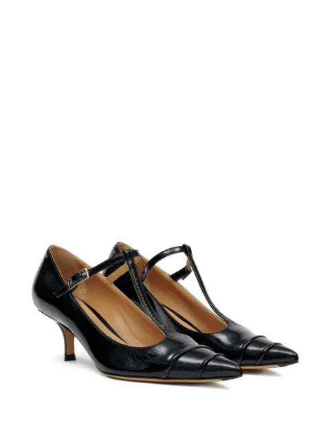 Maison Margiela zapatillas Kinkies de charon con barra en T y tacón de 55mm - Negro - vista 2