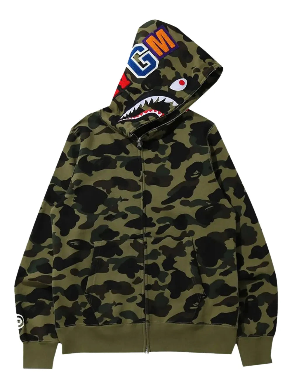 A BATHING APE® hoodie con estampado militar