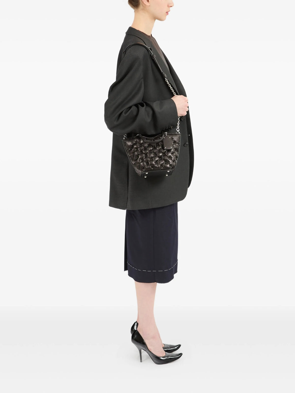 Maison Margiela tote Glam Slam mini - Negro - imagen 2