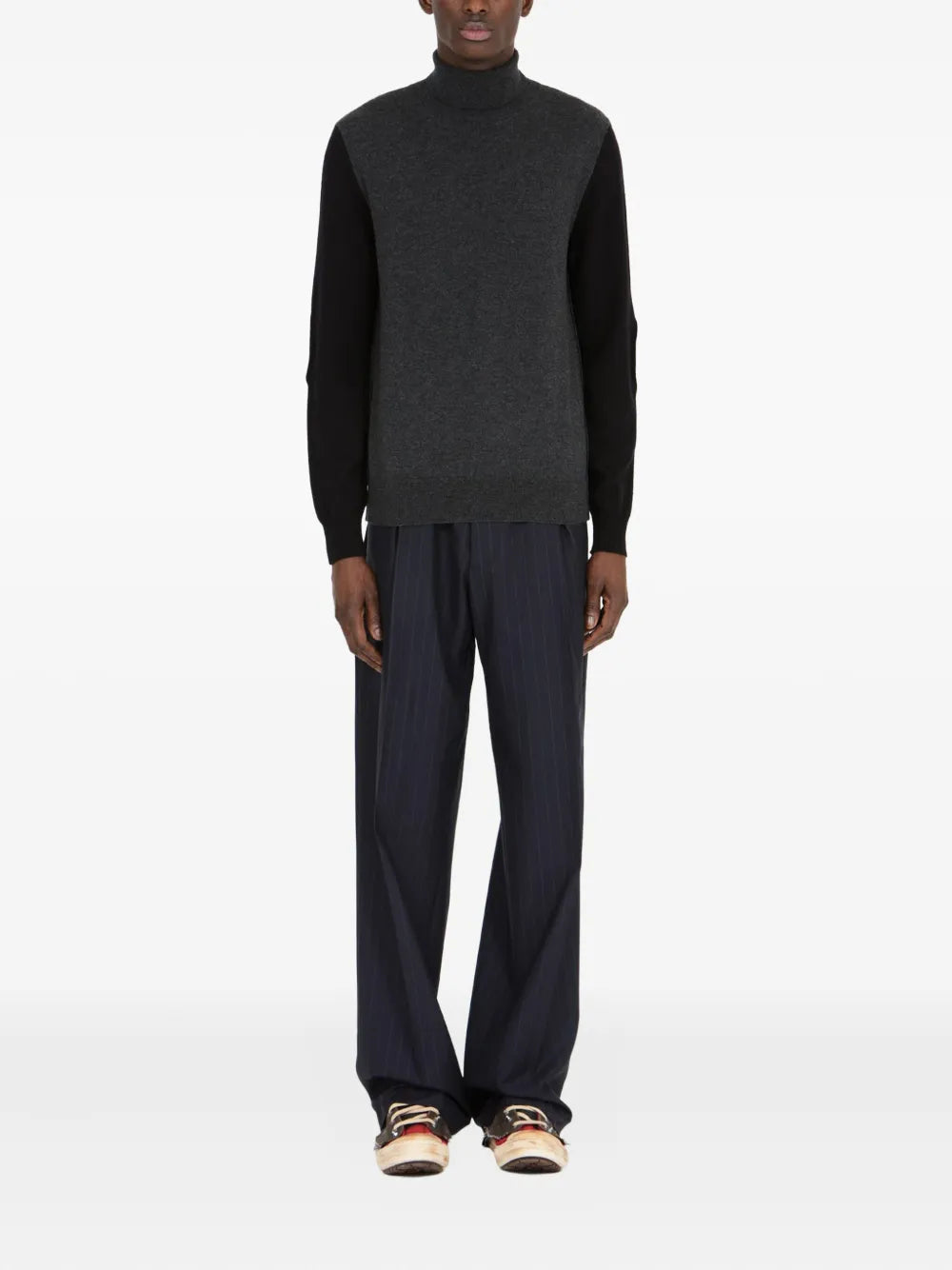 Maison Margiela suéter con paneles - Negro - imagen 2