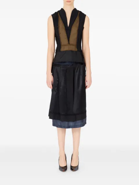 Maison Margiela camiseta con diseño de dos tonos - imagen 2