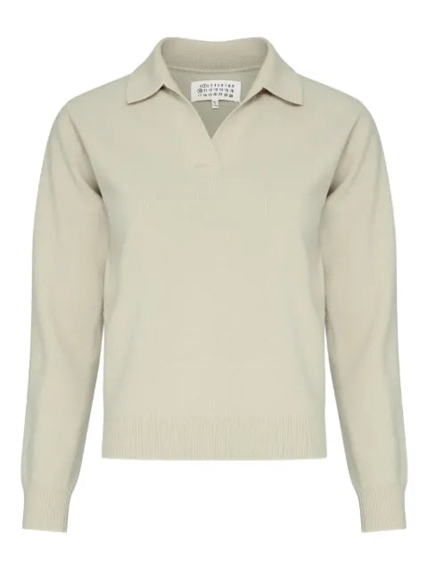 Maison Margiela suéter con cuello tipo polo - imagen 1