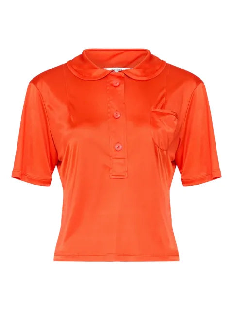 Maison Margiela playera tipo polo de satén - imagen 1