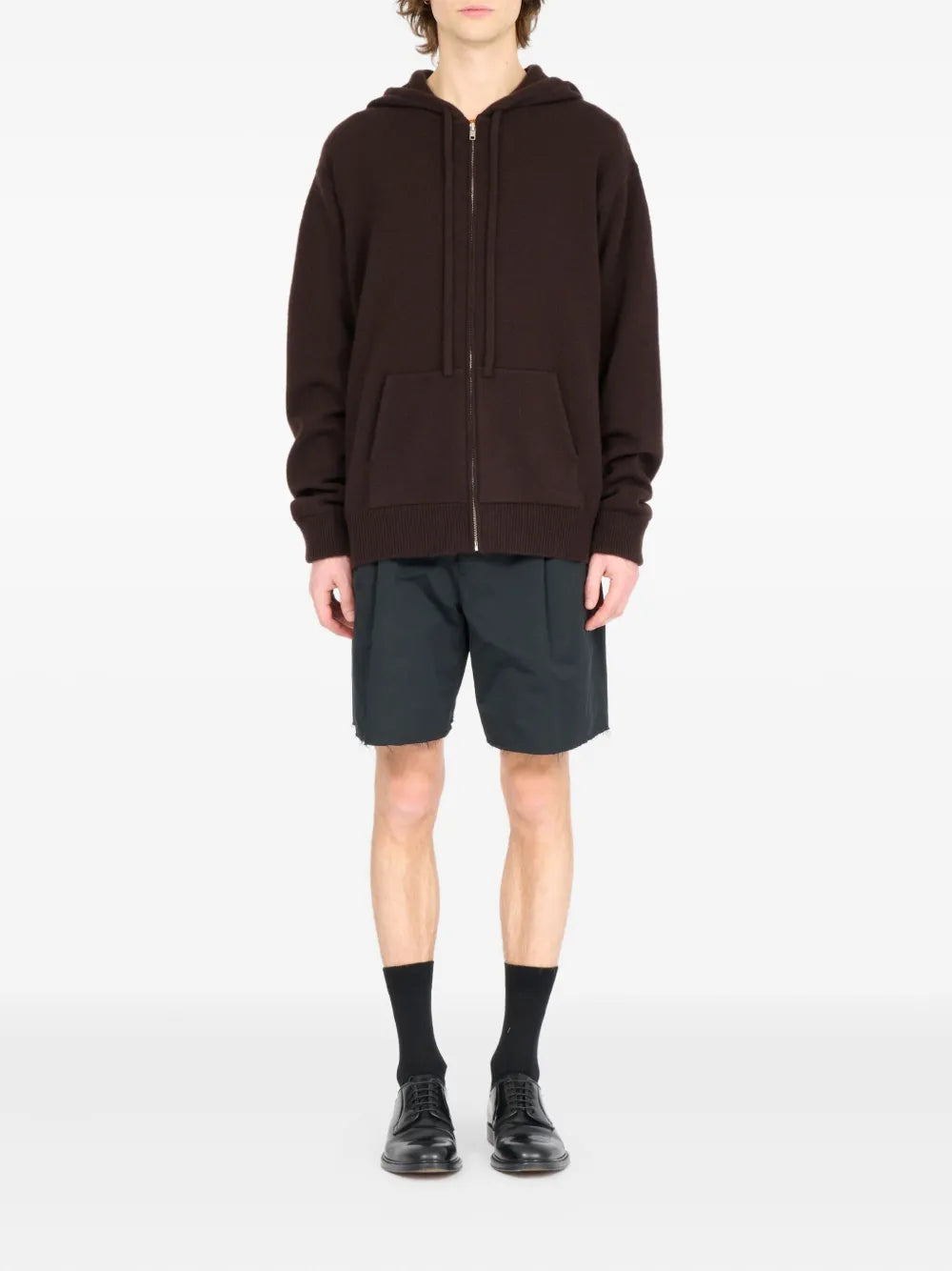 Maison Margiela hoodie con cierre - Marrón - imagen 2