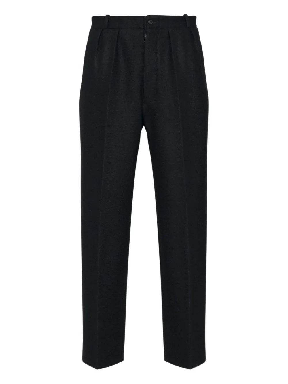 Maison Margiela pantalones rectos de fieltro - Negro - imagen 1