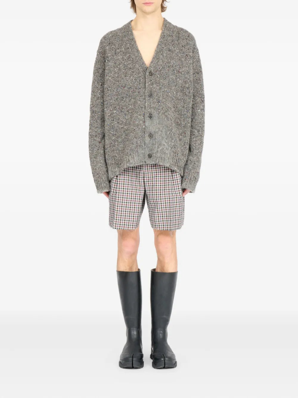Maison Margiela cárdigan texturizado con botones - Gris - imagen 2