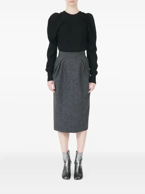 Maison Margiela falda midi con diseño plisado - imagen 2
