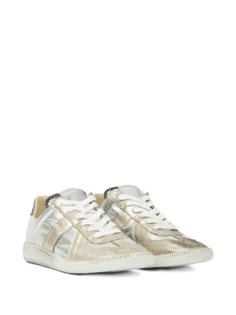 Maison Margiela tenis bajos metalizados - Dorado - vista 2