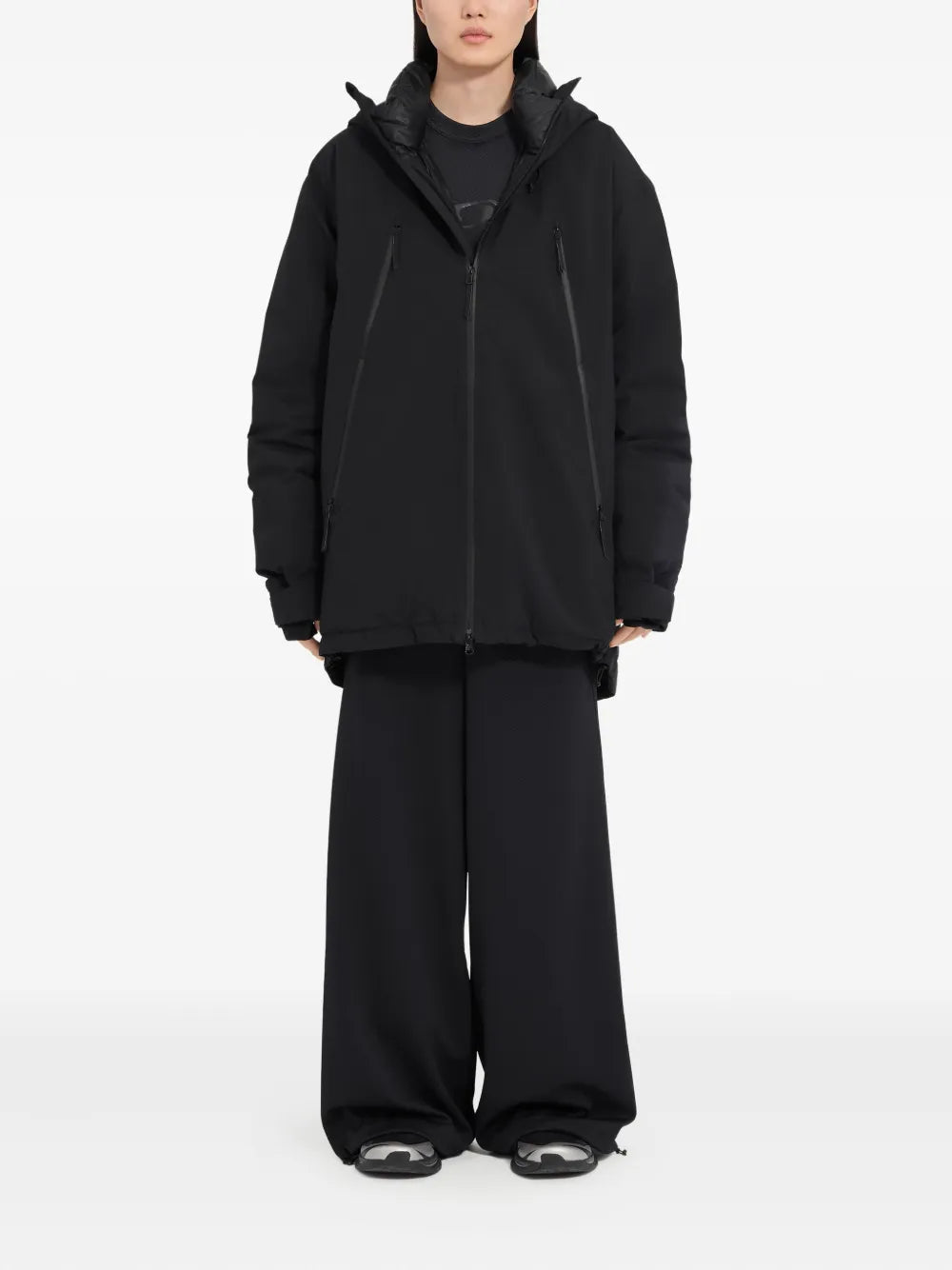 MM6 Maison Margiela X Salomon chamarra bomber con capucha y cierre - Negro - imagen 2